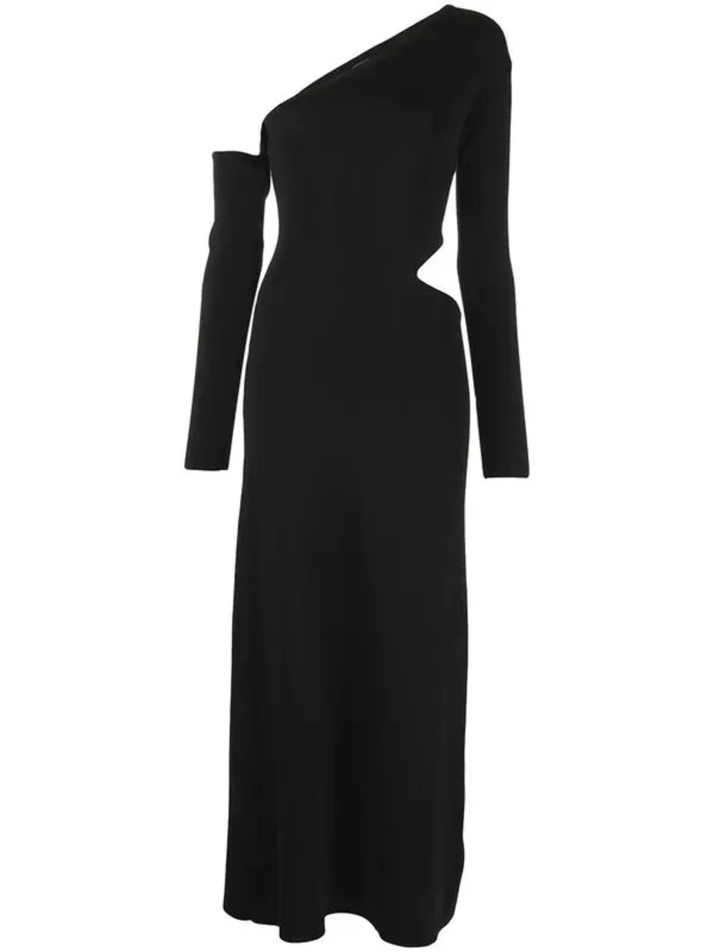 Cult Gaia Zora Asymmetrical Midi Dress in Black - Picture 3 of 9